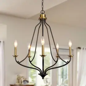 745785915551 HOMEBELIFE Matt Chandelier Farmhouse Pend