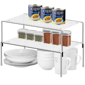 B0C1FZCG3F HOMICS Cabinet Organizer Shelves Stackable Plate