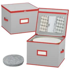 B0FLQGKGX5 HOMYFORT Plate Storage Containers Dinner Stor