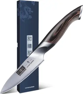 3.75 HOSHANHO Paring Knife High Carbon Steel Fruit Pakkawood
