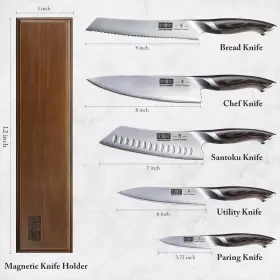 714757564424 HOSHANHO Knife Set Magnetic Holder High Carbon #2