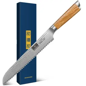 714757568101 HOSHANHO Bread Knife Damascus Steel Kitchen