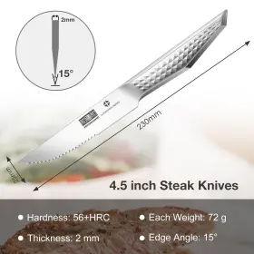 714757568705 HOSHANHO Steak Knives Set Sharp Serrated Kitchen #2