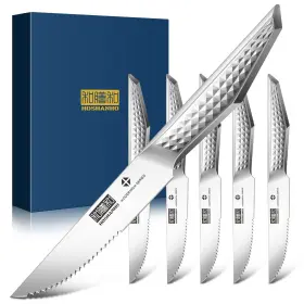 714757568705 HOSHANHO Steak Knives Set Sharp Serrated Kitchen