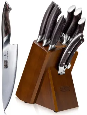 714757568750 HOSHANHO Kitchen Knife Set Steel Block
