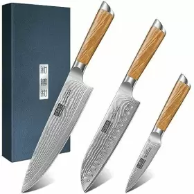714757570067 HOSHANHO Damascus Kitchen Knife Set Ultra Sharp