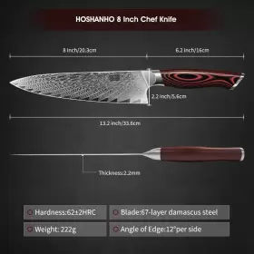 714757571132 HOSHANHO Damascus Chef Knife Steel #2