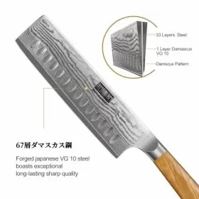 714757573556 HOSHANHO Damascus Nakiri Knife Sharp #3