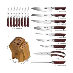 HSHCST-2023-034 HOSHANHO Kitchen Knife Set Block Sharp High #2