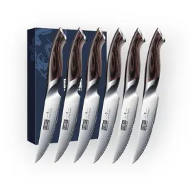 X00459KWWJ HOSHANHO Steak Knives Set Ultra Sharp Serrated