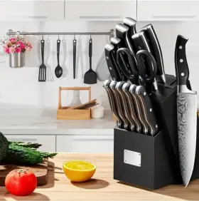HF1009665 HOUSENAT Steel Kitchen Knives Block Set