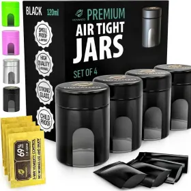 B0FRH234B6 HOVANZO Airtight Glass Storage Jars Humidity
