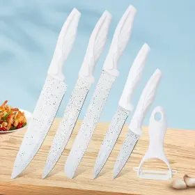 SK0005 HUHOU Ceramic Kitchen Knife Set Sharp Blade Cutlery