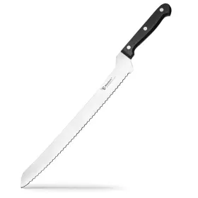 840897104586 HUMBEE Offset Bread Knife Serrated Wave Edge