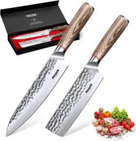 X004LWJGQ3 HUUSK Forged Chefs Nakiri Knife Set
