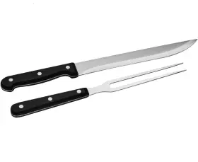687051842515 I-KITO Carving Knife Fork Set Meat Turkey Bbq