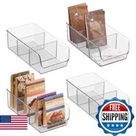 B0DV6WGXVG IDESIGN Stackable Divided Storage Set Pantry
