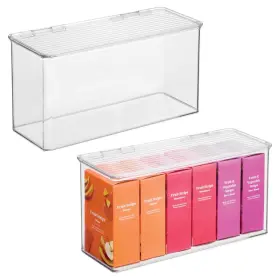 B0F54P69KV IDESIGN Stackable Hinged Lid Pantry Kitchen Box