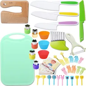 Kids-knife-set IELEK Knives Cooking Cutting Board Toddler