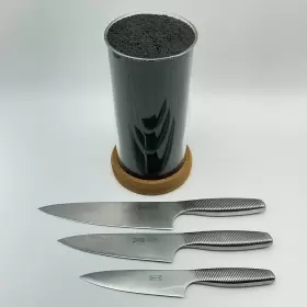 102.863.99 IKEA Knife Block Knives Set Chef Glass Cork Holder