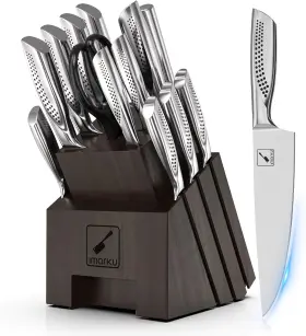 313110878842 IMARKU Knife Set Kitchen Block High Carbon Steel