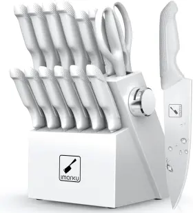 313111596554 IMARKU Kitchen Knife Set Block Anti Slip Safe