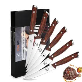 710638904143 IMARKU Steak Knives Set Steel Chef Knife