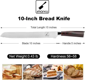 I-MBD001 IMARKU Bread Knife High Carbon Steel Edge #3