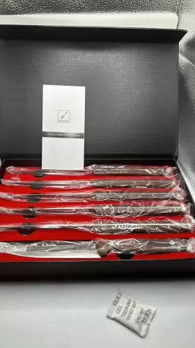 I-TD0021NPD IMARKU Steak Knives Serrated Set Pakka Wooden #3