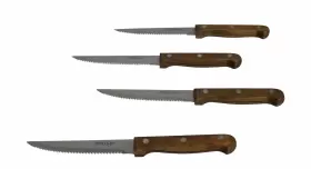 094046710146 IMUSA Wood Handle Serrated Steel Steak Knives #3