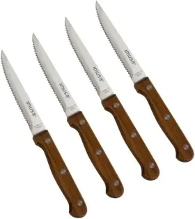 IMU-71014 IMUSA Steel Steak Knife Set Wood Handle