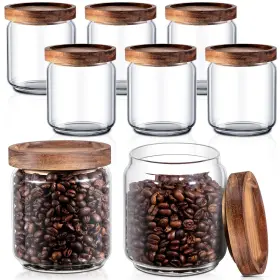 B0G1T2QKKN IRENARE Pack Glass Containers Canister Set Food