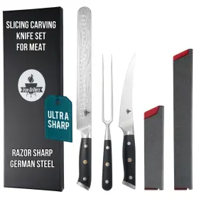 860007917653 IRON GRILLERS Slicing Carving Knife Set Bbq