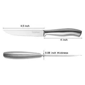 700961620995 ISHETAO Steak Knife Set Dishwasher Safe High #2