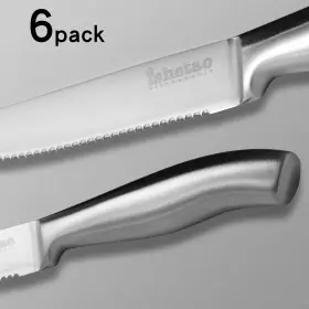 700961620995 ISHETAO Steak Knife Set Dishwasher Safe High #3