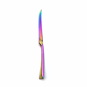 739536924191 JASHII Steel Mirror Rainbow Serrated Steak Knife #2