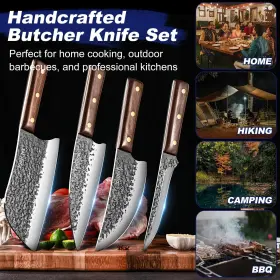 JD-001 JDRICHX Butcher Knife Set Forged Serbian Chef Meat #3