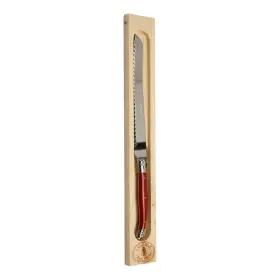 JD97117.RED JEAN DUBOST Bread Knife Handle Wood Box Steel