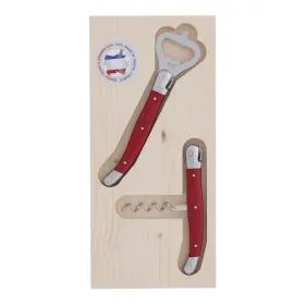 JD97252.RED JEAN DUBOST Laguiole Corkscrew Bottle Opener