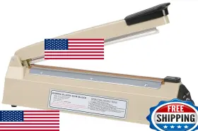 B0CMDDQSW1 JINHONG Impulse Heat Sealer Manual Poly Bag Secure