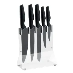 621139990392 JS GOURMET Knife Set Acrylic Storage Block Steel