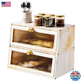 B0D9MN8CXK JUATPNIY Double Bread Box Kitchen Countertop Woo