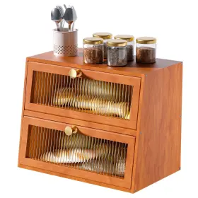 B0DG6LXC6C JUATPNIY Bread Box Kitchen Countertop Wooden Stora