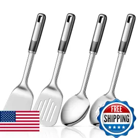 B0FHKSL8CB JULIPRO Steel Utensils Set Thickened Cooking