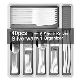 01005C JUNLIN Steel Silverware Set Cutlery Organizer Service