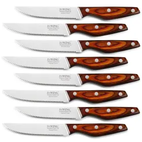 JH-4738 JXWING High Carbon Steel Steak Knife Set Prem