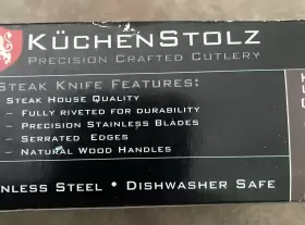 8414 K-CHENSTOLZ Kuchenstolz Set Steak Knives Steel Safe #3