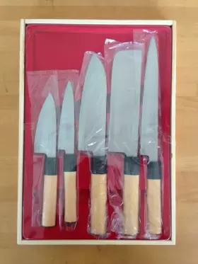 754034314977 KAKUSEE Kitchen Knife Set Wooden Box Mr Takaaki #3