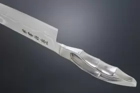 170MM KANETSUNE Santoku Knife Damascus Steel Blade Handle #3