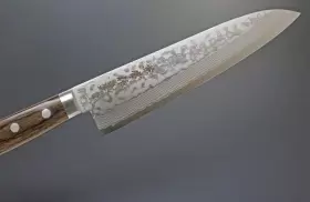 956856723722 KANETSUNE Sairyu Kengata Kitchen Knife Damascus #2